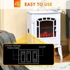 ChicFurnit Indoor Fireplaces 22" Freestanding Fireplace Fireplace Heater with Realistic Flames 750W/1500W for Living Room, White, 17"*12.25"*21.75" - 3 of 4