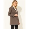INSPIRE CHIC Women's Peter Pan Collar Single Breasted Winter Long Overcoat - 3 of 4