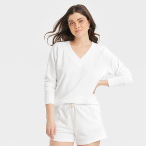 Women's Leisure Studio French Terry Pullover Sweatshirt - Universal Thread™ - 1 of 3