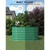 Galvanized Steel Raised Garden Bed, Open-Base Design, Tool-Assembly & Expandable Planter Box for Veggies/Flowers, Rust-Proof, Green/White - 3 of 4