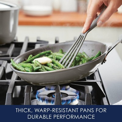 Gray Aluminum Nonstick 10-Inch Frying Pan with Ceramic Coating