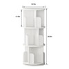4 Tier Rotating Bookshelf Tower, 360° Kids & Adults Display Spinning Wooden Narrow Bookcase - 2 of 4