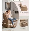 Oversized Rocker Recliner Chair, Extra Wide Swivel Recliner with 1.5X Thick Sponge | Manual PU Leather Recliner for Living Room - 4 of 4