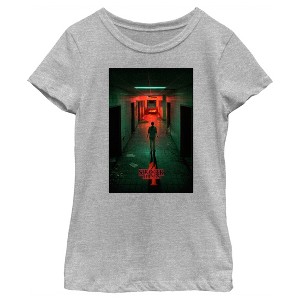 Girl's Stranger Things Four Friends Rift Apocalypse Poster T-Shirt - 1 of 4