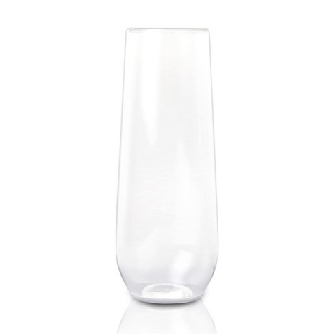 Choice 12 oz. Light Weight Clear Plastic Stemless Wine Glass - 64/Case