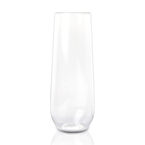 Smarty Had A Party 9 oz. Clear Stemless Plastic Champagne Flutes (64 Glasses) - image 1 of 4