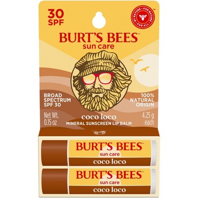 Burt's Bees Lip Balm Blister SPF30 - Coco Loco - 2pk