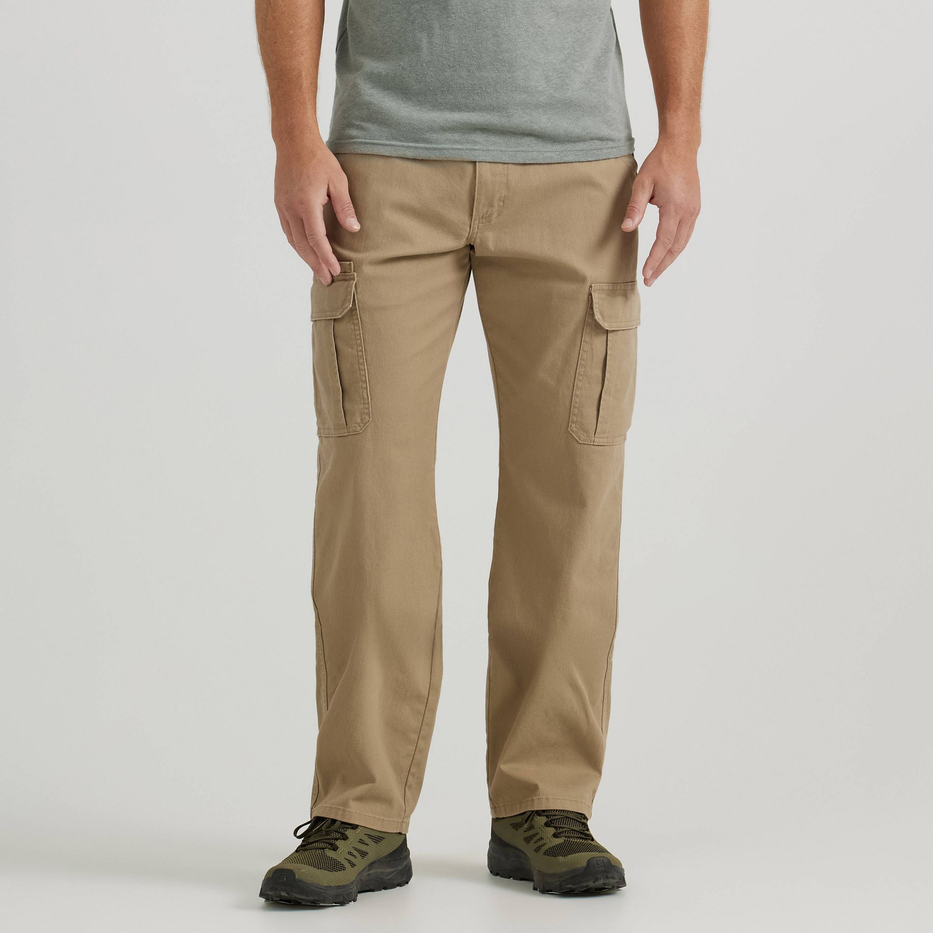 Wrangler Men's ATG Relaxed Cargo Pants - Elmwood 30x30: Heavyweight Cotton-Spandex, Mid Rise, Full Length