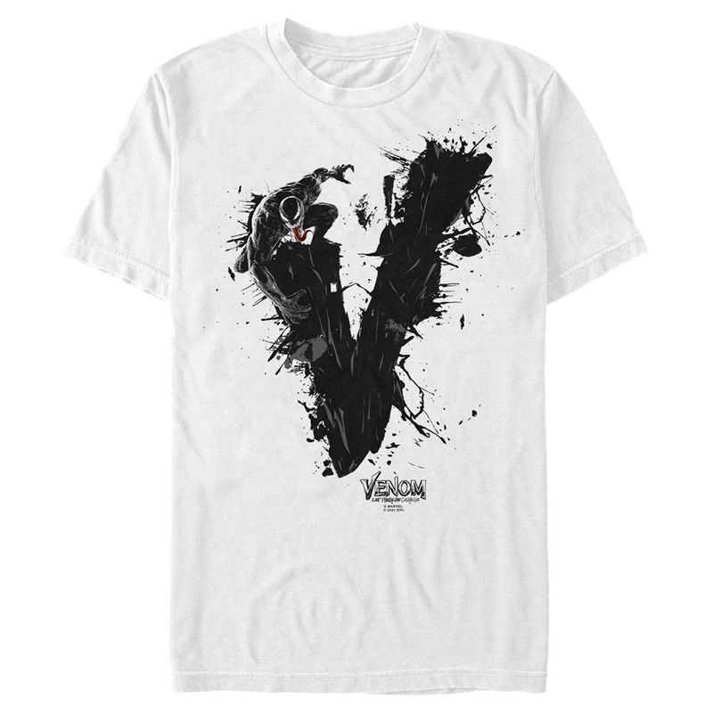 Men's Marvel Venom: Let There be Carnage Black V Splatter T-Shirt, 1 of 6