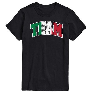 Men's Instant Message Team Italy Flag Short Sleeve Graphic T-Shirt - Black - Small - 1 of 4