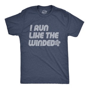 Mens I Run Like The Winded T Shirt Funny Jogging Fitness Tee - Crazy Dog Men's T Shirt - 1 of 4