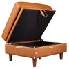 Modular Ottoman for Sectional Sofa, Square Storage Ottoman with Extra Seating, Brown - 3 of 4