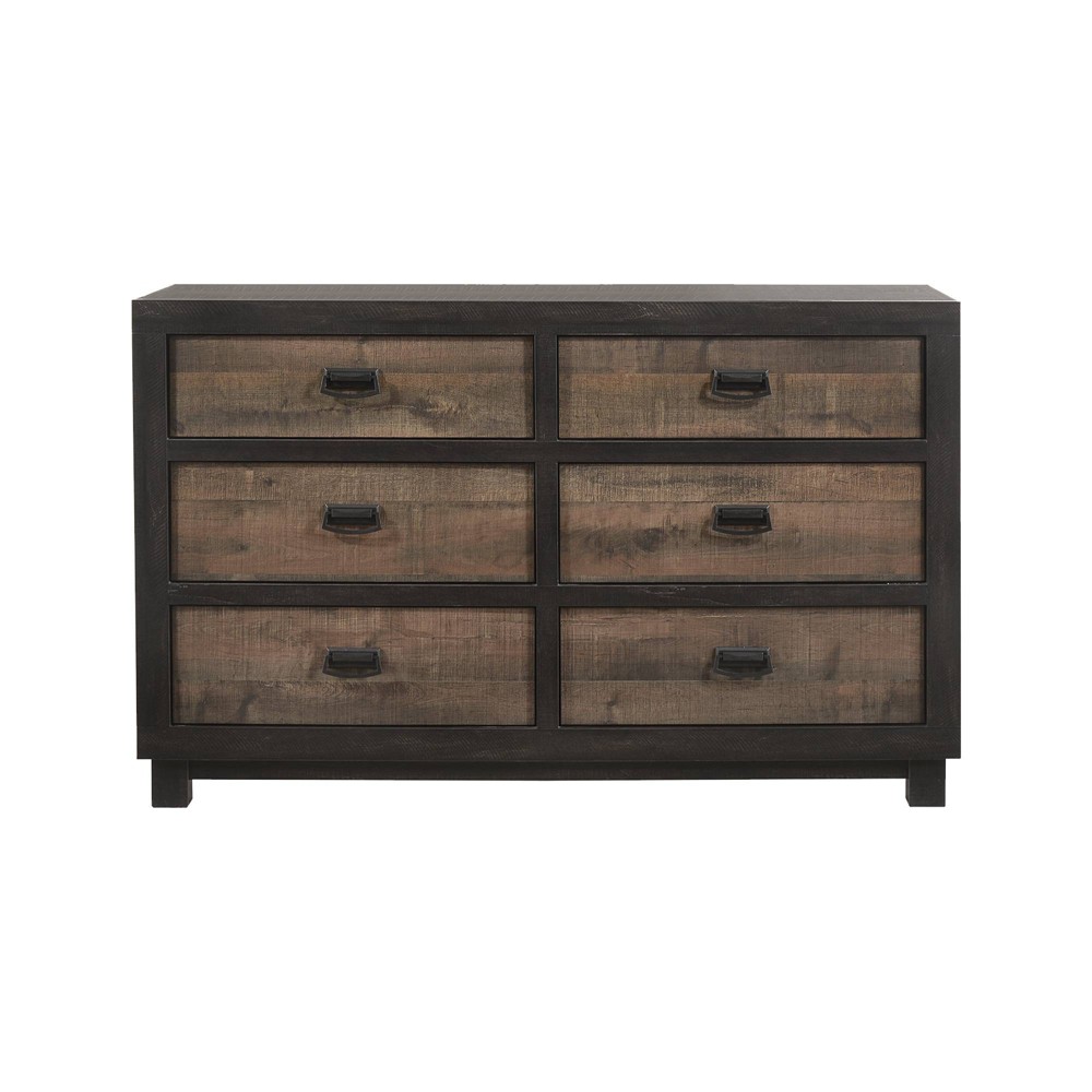 Photos - Dresser / Chests of Drawers 6 Drawer Harrison Dresser Walnut - Picket House Furnishings