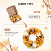 GAOMON 24 Inch Fall Front Door Wreath Decorations, with Pinecone, Maple Leaf, White Flowers, Fall Thanksgiving Decor Indoor Outdoor - 3 of 4