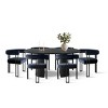7 Piece Dining Set for 7,Extendable Wood Dining Table with 6 Upholstered Velvet Dining Chairs with Arm for Dining Room,Kitchen-Maison Boucle - 2 of 4