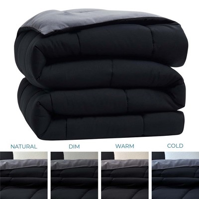 Full Black and Gray Reversible Microfiber Duvet