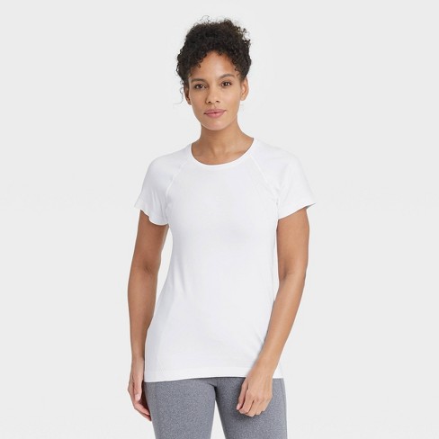Women's Core Seamless Short Sleeve T-shirt - All In Motion™ White Xs :  Target