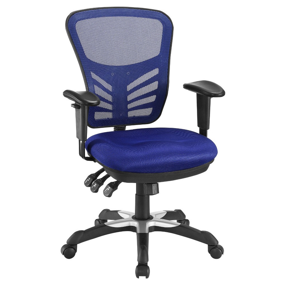 Photos - Computer Chair Modway Articulate Mesh Office Chair Indigo - : Ergonomic, Adjustable Arms, Swivel, 330lb Capacity 