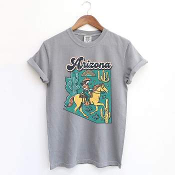 Simply Sage Market Women's Arizona State Cowgirl Short Sleeve Garment Dyed Tee