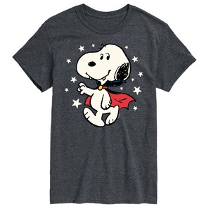Men's - Peanuts - Snoopy Vampire Stars Glow In The Dark Short Sleeve Graphic T-Shirt - 1 of 4