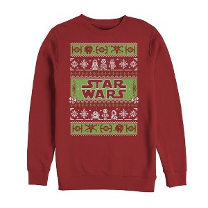 Men's Star Wars Ugly Christmas Come to the Merry Side Sweatshirt - 1 of 3