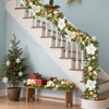 6 ft Prelit Christmas Garland, Winter Artificial Hanging Garland with Berries & Ball Ornaments, Xmas Wreath for Fireplace Mantle Stairs Front Door - 4 of 4