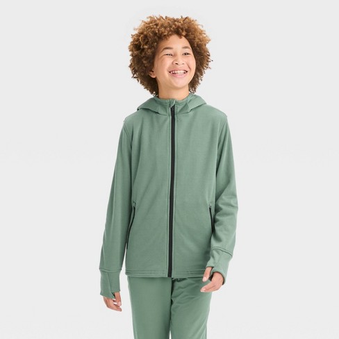 Kids' Windbreaker Jacket - All In Motion™ Olive Green L : Target