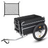 Hrinhom 56"W Bike Cargo Trailer,Heavy-Duty Bicycle Wagon Cart,Foldable Compact Storage - 3 of 4