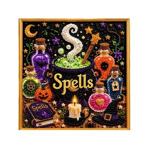 ブロッターアート White on Whiteデザイン 3枚セット【匿名配送】 Halloween 3d Diamond Art Set - Magic Creation : Target