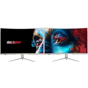 Deco Gear 39" Curved Widescreen Gaming Monitor, 2560x1440, 165Hz, HDR400, 16:9, White 2pk - 1 of 4