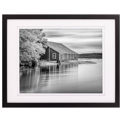 Black Wood 14x18 Wall Frame with Double Mat
