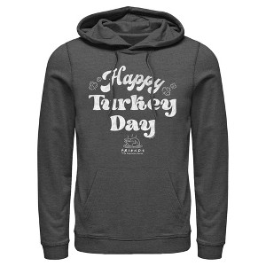 Men's Friends Happy Turkey Day Pull Over Hoodie - 1 of 4