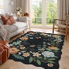 Lahome Machine Washable Floral Plant Floor Mat-Natural Bio-Printed Soft Rug for Living Room, Bedroom, or Entryway - 3 of 4