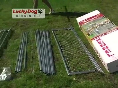 Lucky Dog 10 x 6 Foot Large Outdoor Galvanized Steel Dog Kennel with Roof Cover