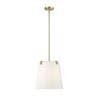 Weston 3-Light Pendant - Dimmable Steel Fixture with Cream Fabric Shade, 13" x 13" - 4 of 4