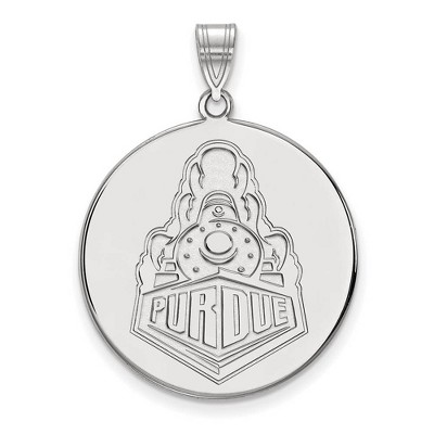 Black Bow Jewelry 14k White Gold Purdue Boilermakers NCAA Extra Large Pendant