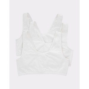 Hanes Women's Cotton Scoopneck Crop Sports Bralette, Low Impact, 3-Pack - 1 of 1