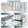 FDW Large Metal Chicken Coop Pet Playpen with Waterproof Cover Outdoor Walk-in Poultry Cage Outdoor Backyard Farm Cage - 3 of 4