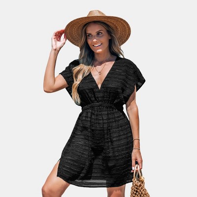 Women's V Neck Cover-Up Dress -Cupshe