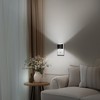 YANSUN 1W Plug-in Light-Controlled Night Light, Semi-Arch Wall Lamp Shape, Up and Down Lighting, Black Shell, White 5000K, 3-Stage Dimmable - 3 of 4