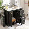 Mshliw 36 Inch Bathroom Vanity with Ceramic Sink, Freestanding Storage Cabinet with 3 Drawers and Soft-Close Doors, Solid Wood Frame - 4 of 4