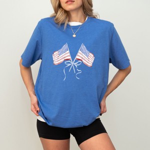 Simply Sage Market Flags Crossed Coquette Short Sleeve Tee - 1 of 4