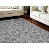 Gray Wool Geometric Hand Knotted Distressed Area Rug - 2 of 4