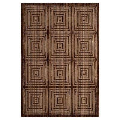 Brown/Beige Geometric Loomed Area Rug - (8'X10') - Safavieh