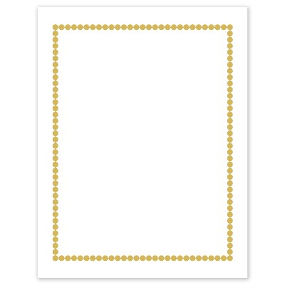 Avery Printable Full-Sheet Cardstock, Gold Beads, 8.5" x 11", Matte White Full-Sheet Cardstock, Laser/Inkjet, 10ct, Great for Craft Cardstock Paper