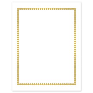 Avery Printable Full-Sheet Cardstock, Gold Beads, 8.5" x 11", Matte White Full-Sheet Cardstock, Laser/Inkjet, 10ct, Great for Craft Cardstock Paper - 1 of 4