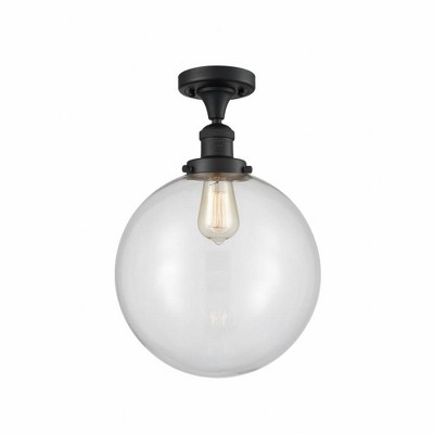 Beacon - 1 Light Semi-Flush Mount In Industrial Style-15 Inches Tall and 12 Inches Wide