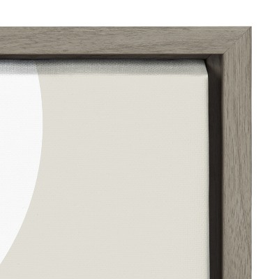 Gray Abstract Full Moon and Mountain Canvas Art, 23x33