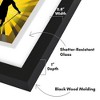 Americanflat 9.5x12.5 Playbill Frame with Shatter-Resistant Glass - Signature Float Collection - Engineered Wood - Black - 3 of 4