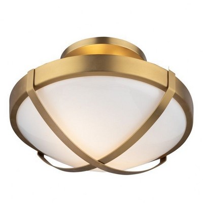 Artcraft Lighting Cara 2 - Light Flush Mount in  Brushed Brass